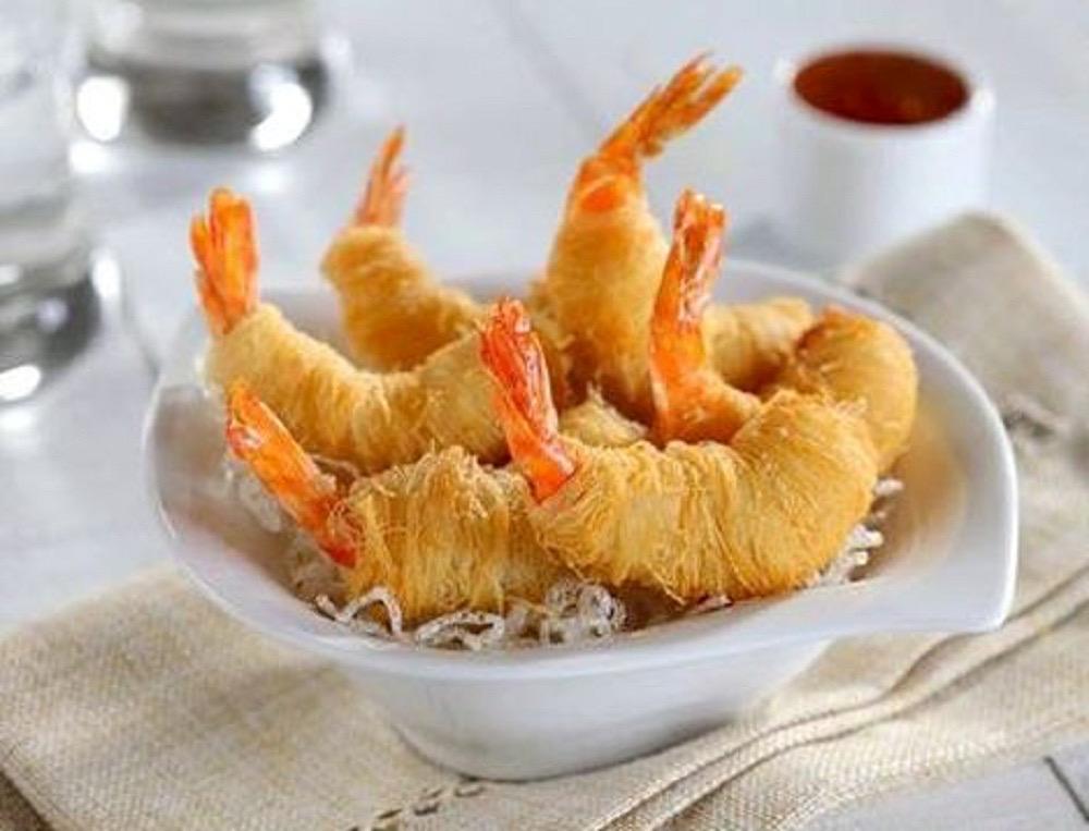 روبيان بالكنافة ....