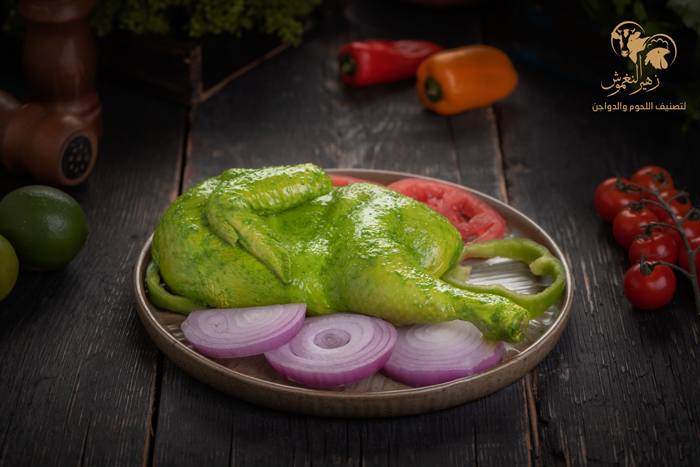 1/2 دجاجة متبلة بتتبيلة الاعشاب ....